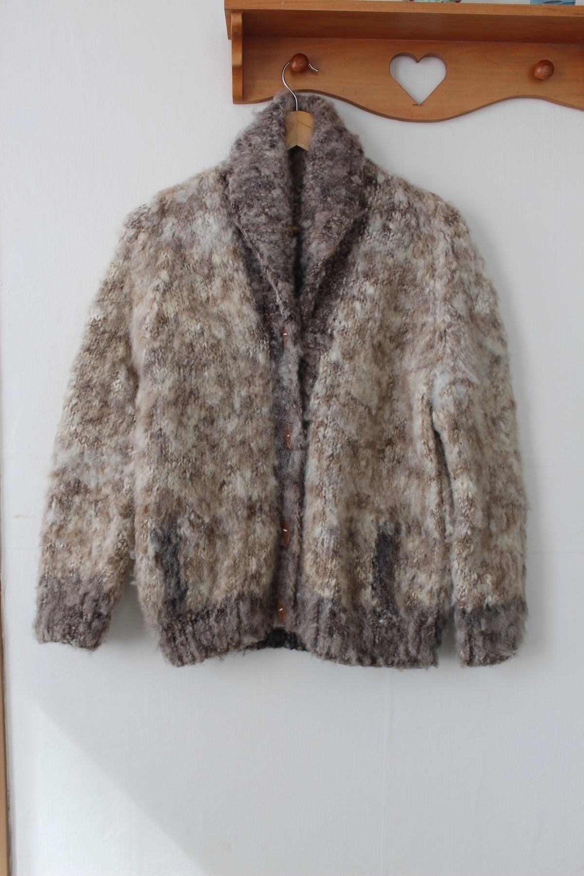 Cardigan Artesanal de Lana de Oveja, Sur de Chile