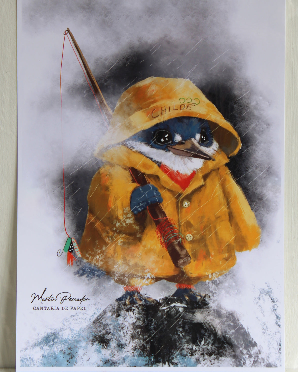 Lámina Decorativa Ilustrada A4, Fauna de Chiloé