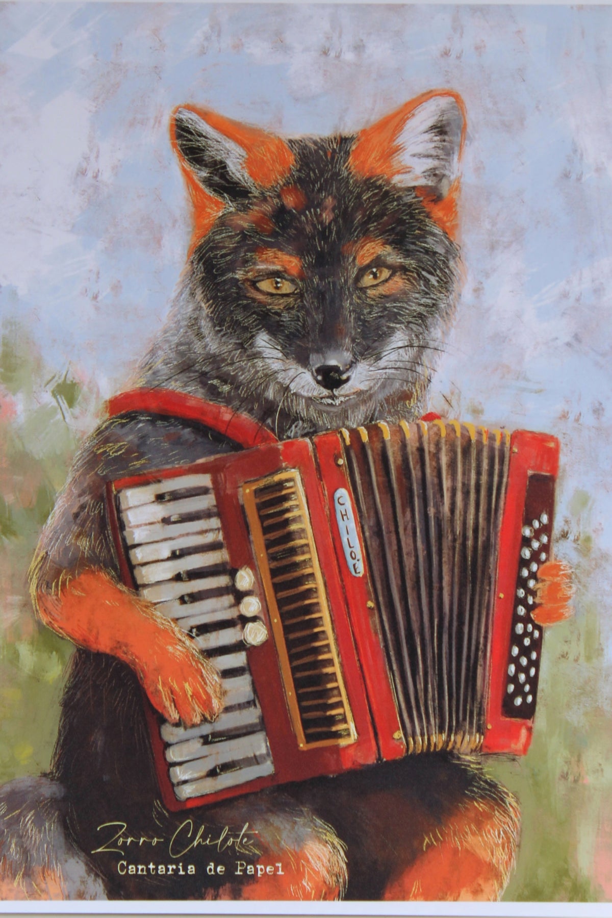 Lámina Decorativa Ilustrada A4, Fauna de Chiloé