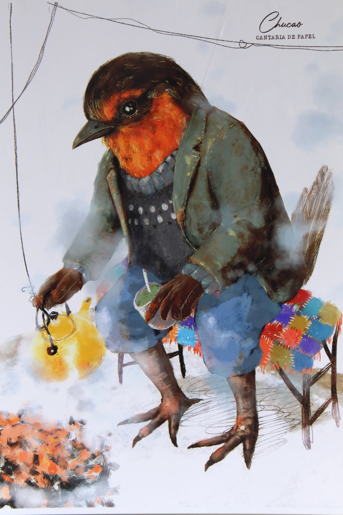 Lámina Decorativa Ilustrada A4, Fauna de Chiloé