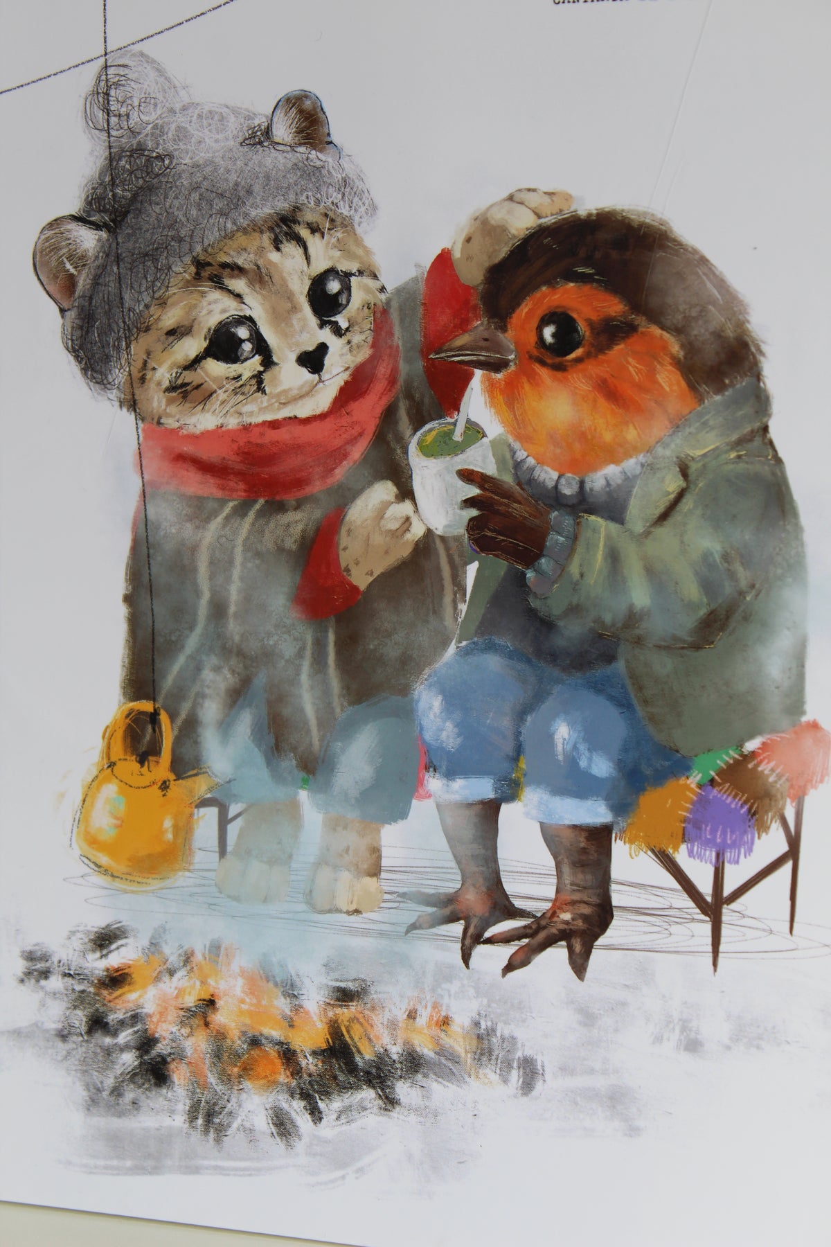 Lámina Decorativa Ilustrada A4, Fauna de Chiloé