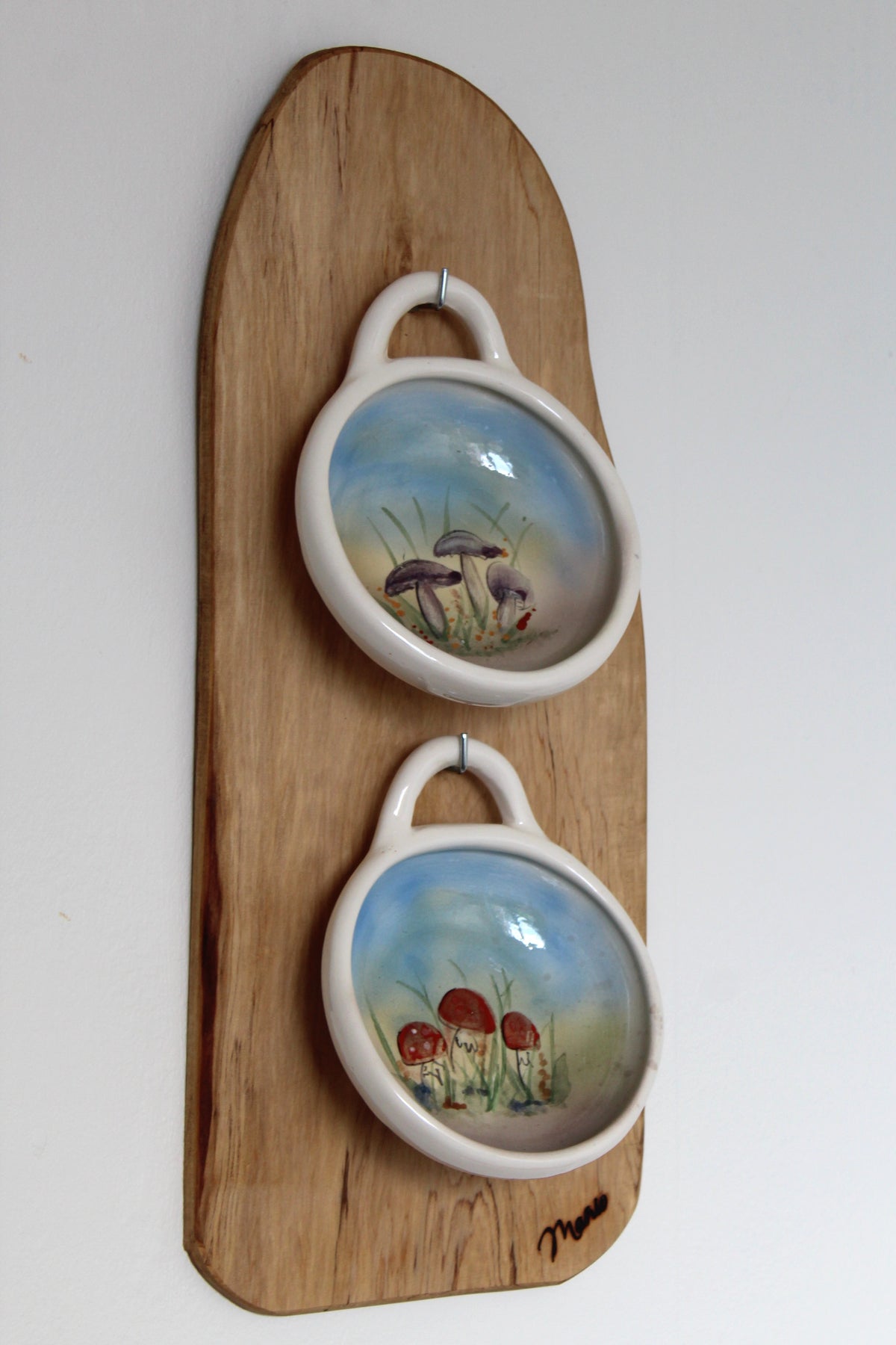 Set 2 Fuentes Fungi, Cerámica Pintada Artesanal