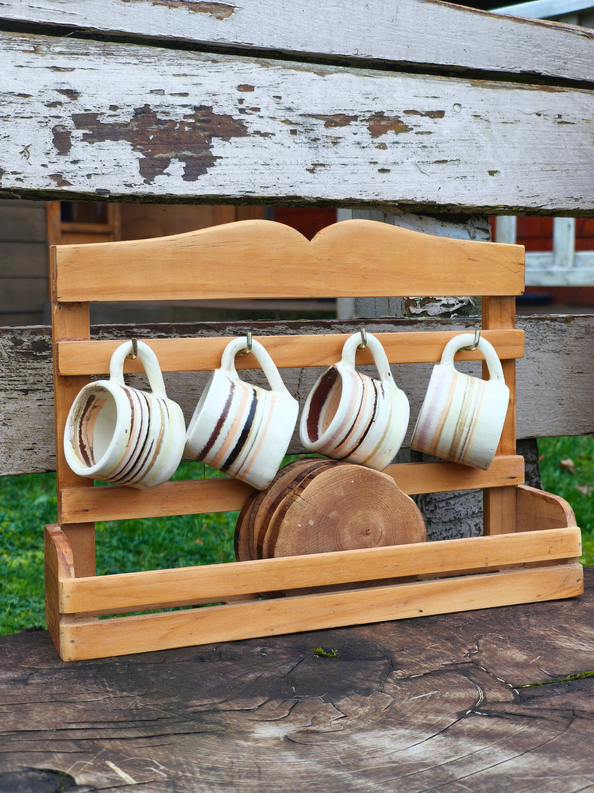 Set 4 Tazas Pequeñas, Cerámica Canto de Rana