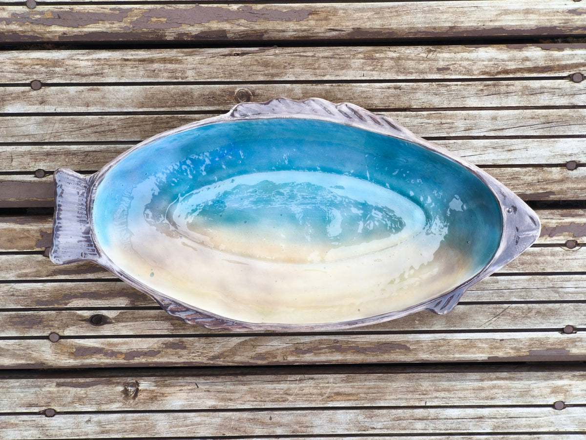 Fuente Pescado, Pieza Escultórica de Cerámica